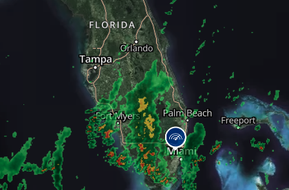 Frente frío avanza hacia el sur de Florida