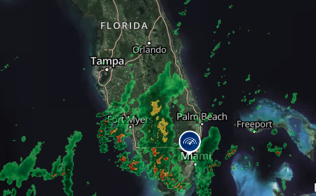 Frente frío avanza hacia el sur de Florida